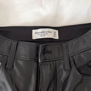 Abercrombie & Fitch Vegan Leather 90’s Relaxed High Rise Pants